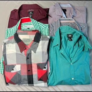 Mens large button up shirts